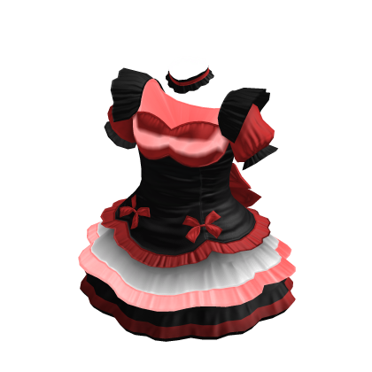Maid Dress | Black & Red thumbnail