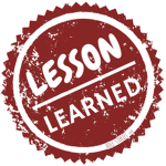 Lesson Learned
