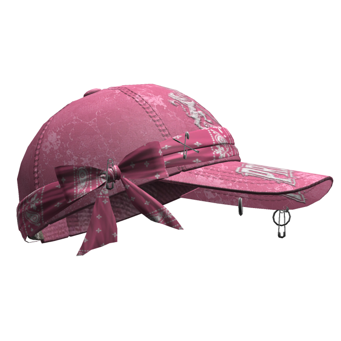 Y2k Tilted Bandana Cap Pink V2