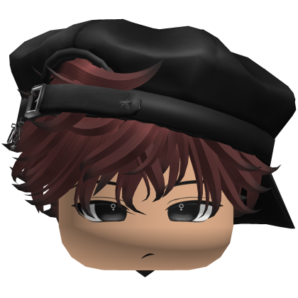 Cute Boy Purple Black Red with a cap Y2K
