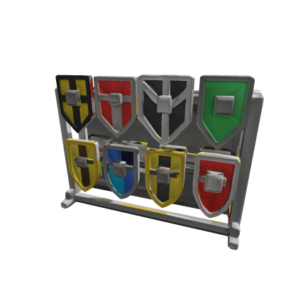 weapons rack with shields