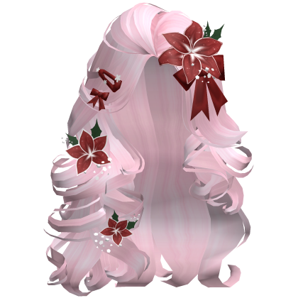 ♡ Christmas Blowout w/ Flowers (Pink)