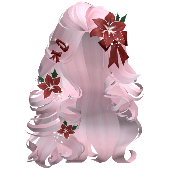♡ Christmas Blowout w/ Flowers (Pink)