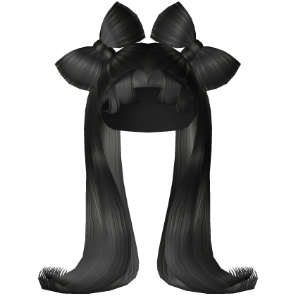 Y2K Black Diva Bow Pigtails
