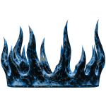 (In Group Store) Blue Y2k Flames crown