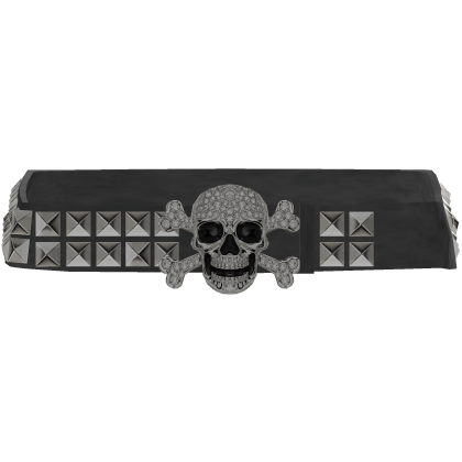 Y2K Grunge Gem Studs Skull Belt 3.0 (Grey) thumbnail