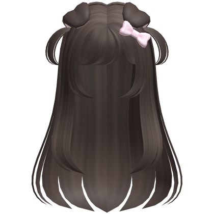 ♪ 〜Simple Dark Brown Long Anime Puppy Girl Hair Roblox item