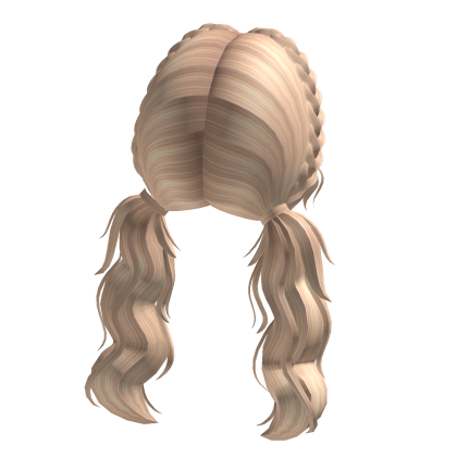 Preppy braided messy pigtails - Blonde