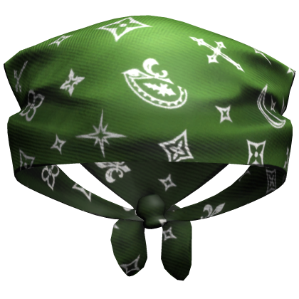 green oversized distressed bandana