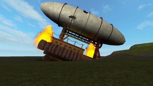Steam Punk Airship Battle