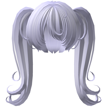 curly long overgrown pigtails in pastel purple Roblox item
