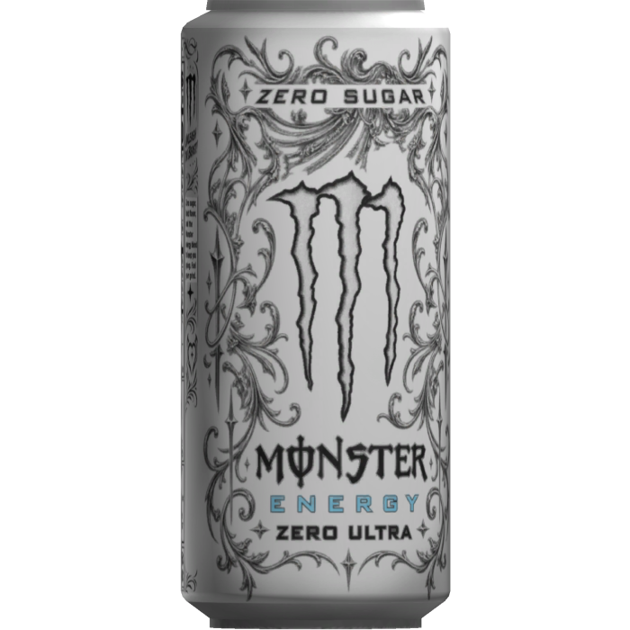 White Monster Can Energy Drink Holdable