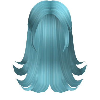 Y2K Lush Fluffy Long Popular Girl Hair Blue Roblox item