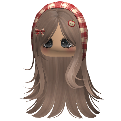 Cute Igari Girl w Plaid Headscarf Milktea Roblox item