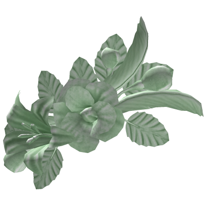 Light Green Floral Feather Headpiece