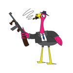Angry flamingo