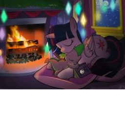 twilight sleeps right next to spike