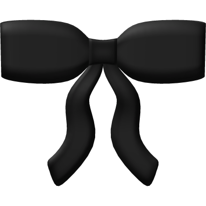 ♡ : cutesy simple flowy face bow in black Roblox item