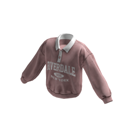 Y2K Vintage Baggy Polo Sweater (Pink)