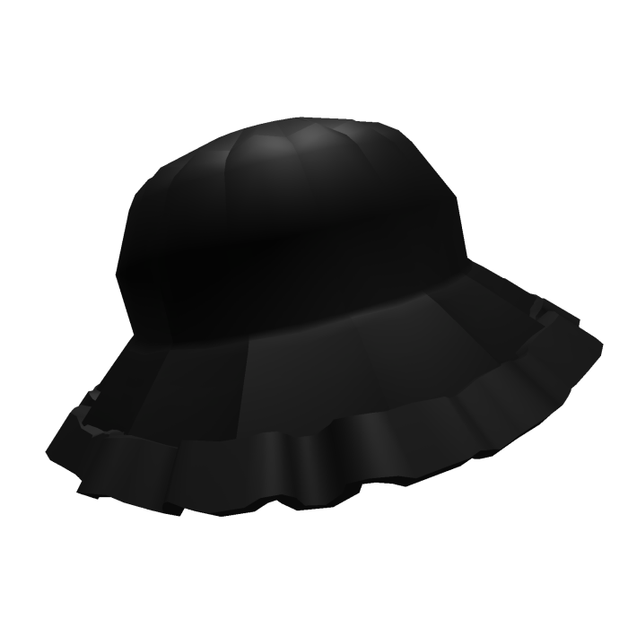 Black Ruffle Hat