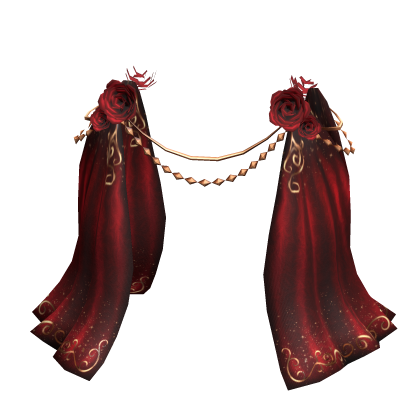Ethereal Red and Gold Rose Goddess Skirt (1.0)