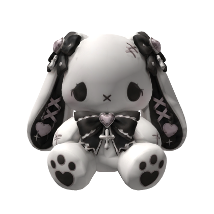 White Goth Bunny Plush (for Korblox)