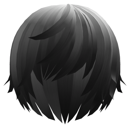 (;´༎҂ ᆺ ᗜ ༎`) Emo Fantasy Anime Hair ҂ Black/White Roblox item