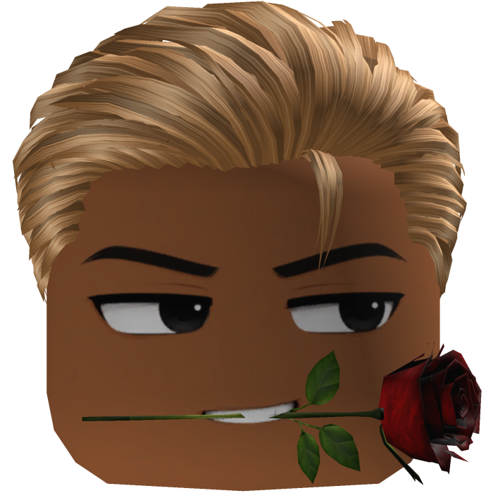Blonde Slickback Cuteboy w/ Rose 