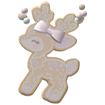 . ‿ ♡ freshly baked gingerbread deer cookie !