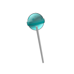 Blue Sponge Lollipop