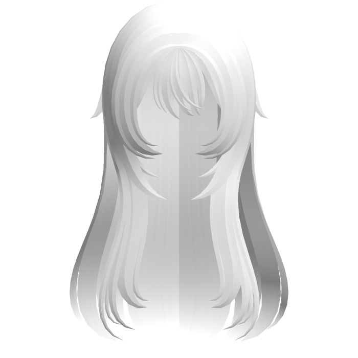 white soft wispy long shoujo girl hair