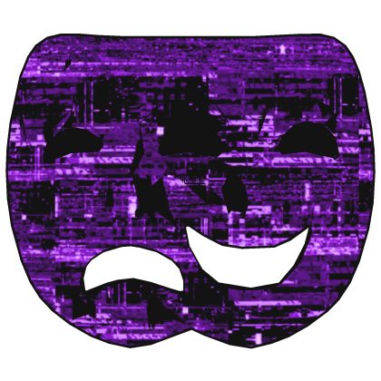 Purple Animated Glitch Dual Noli Mask
