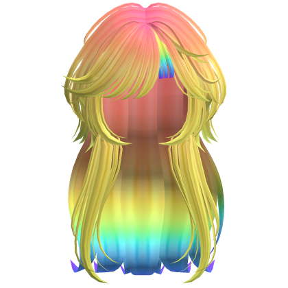 Shaggy Wavy Layered Hair w/ Side Bangs (Rainbow)