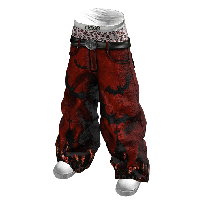 Saggy Skull Boxer Jeans