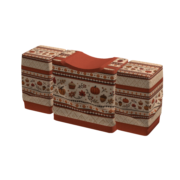 Beige Patterned Halloween Sweater