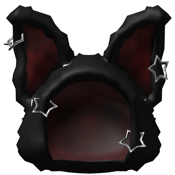 Red Fuzzy Bunny Black Hood