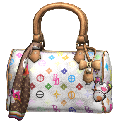 Cute Luxury Unique Designer Monogram Bag In White thumbnail