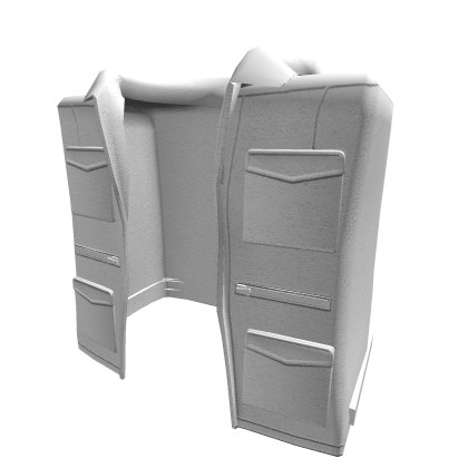 Zombie survivor White Leather jacket with pockets thumbnail