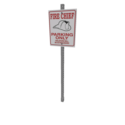 Fire Chief Parking Sign