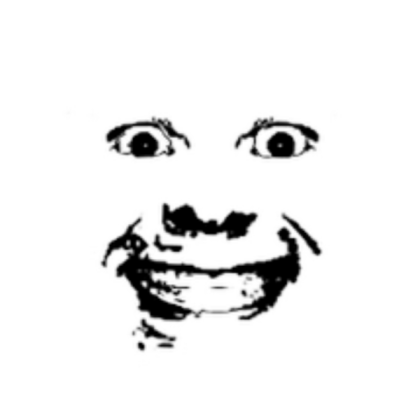 Funny scared man face Roblox decal