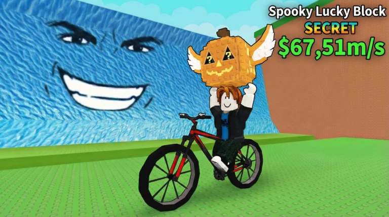 Escape Tsunami on Bike for Lucky Blocks