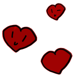 Floating Cartoony Hearts!