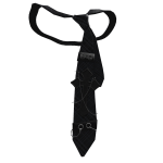Gothic Cross Plaid Tie (Black)