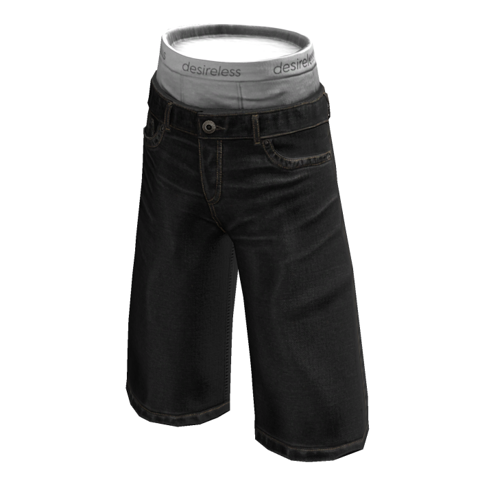 Black Sagging Baggy Jorts