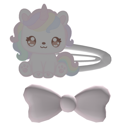 ♡ : cute unicorn hair clip: