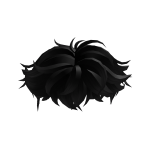Black Anime Fluffy Hair