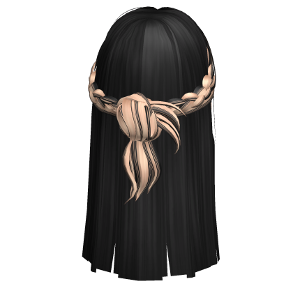 Two-Tone Long Straight Braid Bun Roblox item