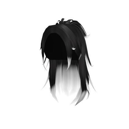 Messy Popular Y2K Grunge Ponytail Black to White Roblox item