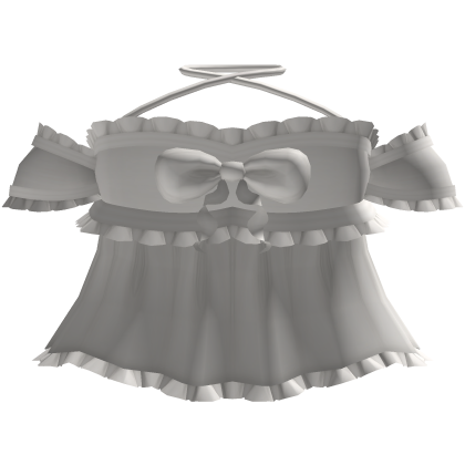 Kawaii Ruffled Delicate Dress in Silk White thumbnail
