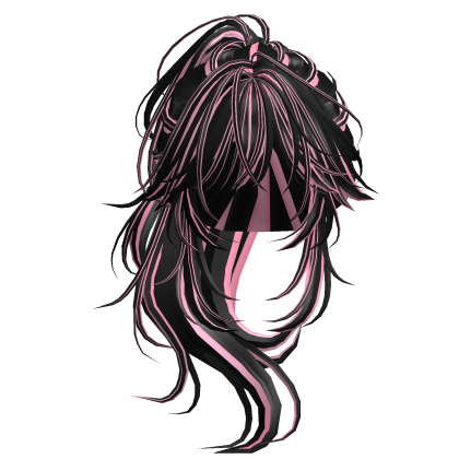 Wolfcut Anime Layered Ponytail Scene Pink